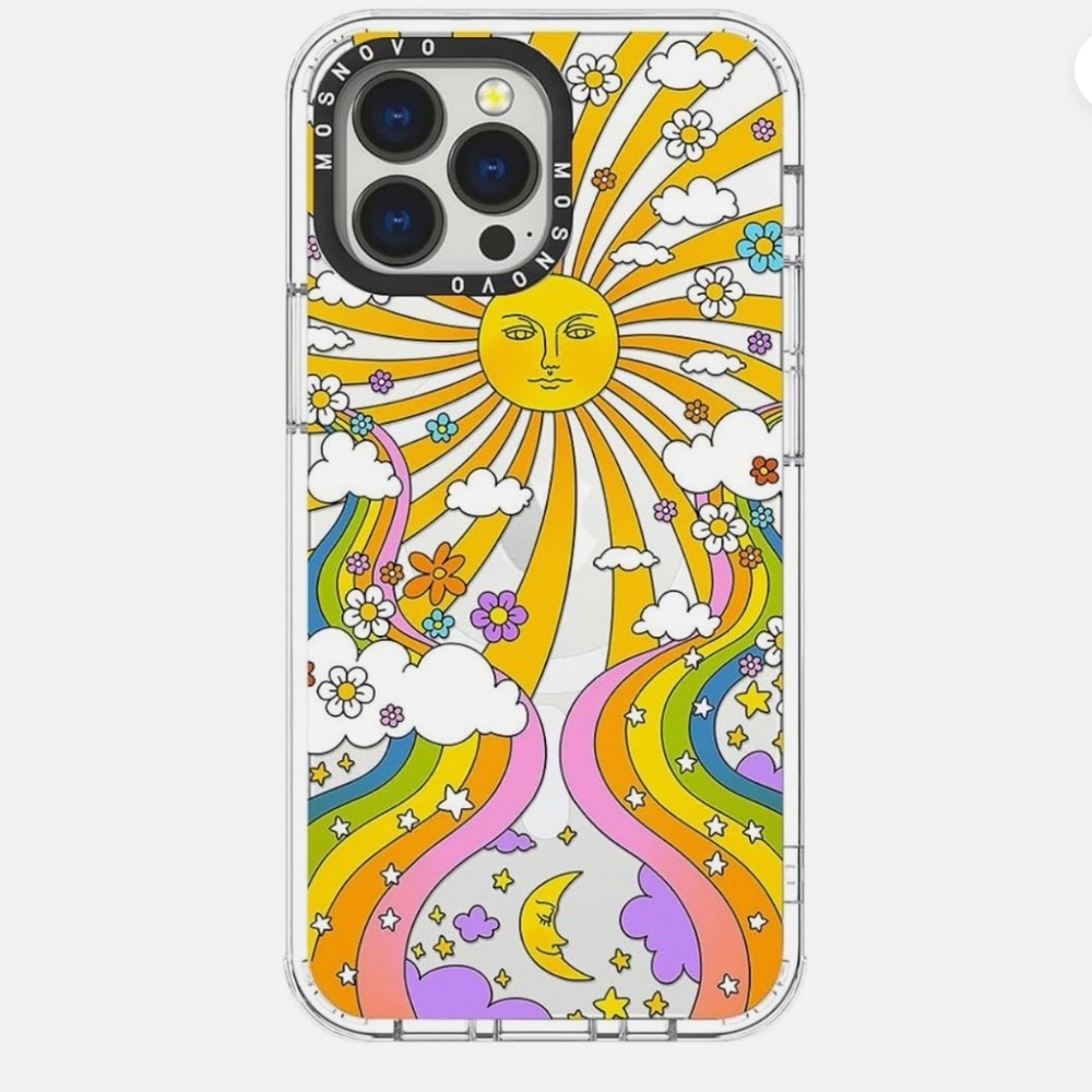 MOSNOVO Case for iPhone 16 Pro Max Magsafe Hippie Boho Sunshine